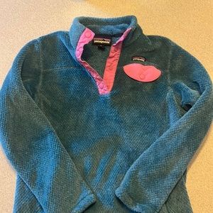 Patagonia girls medium quarter button up